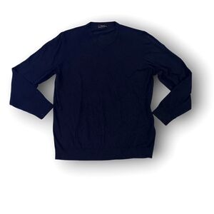 Zara Mens Large Navy Long Sleeve Sweater